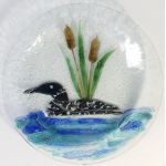 Glazen bord met afbeelding